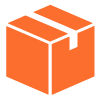 orange package box representing delivery and shipping with 11 items inside