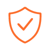 shield icon with checkmark symbol representing security and trust in digital safety and protection services